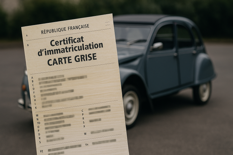 Carte Grise Voiture De Collection